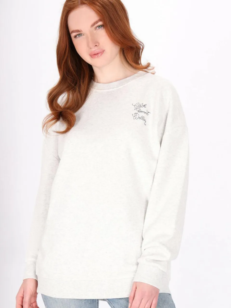 Dreimaster Sweatshirts & Sweatjacken<Damen Sweatshirt weiß uni