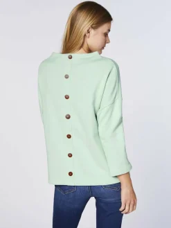 Detto Fatto Sweatshirts & Sweatjacken<Damen Sweatshirt mint grün uni
