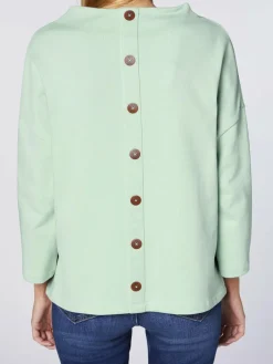 Detto Fatto Sweatshirts & Sweatjacken<Damen Sweatshirt mint grün uni