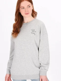 Dreimaster Sweatshirts & Sweatjacken<Damen Sweatshirt grau uni