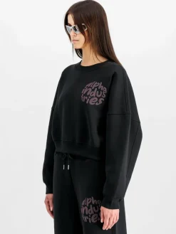 Alpha Industries Sweatshirts & Sweatjacken<Damen Sweatshirt schwarz bedruckt