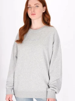 Dreimaster Sweatshirts & Sweatjacken<Damen Sweatshirt grau uni