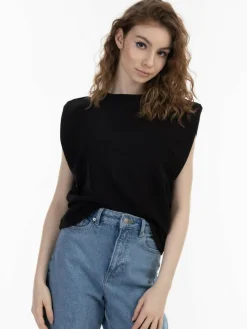 MyMo Sweatshirts & Sweatjacken<Damen Sweatshirt schwarz uni