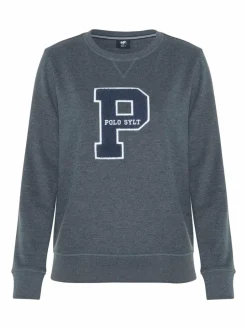 Polo Sylt Sweatshirts & Sweatjacken<Damen Sweatshirt blau bedruckt
