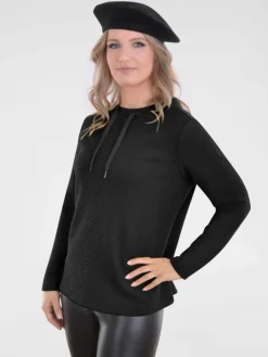 Navigazione Sweatshirts & Sweatjacken<Damen Sweatshirt schwarz uni