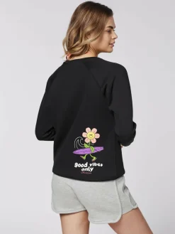 Chiemsee Sweatshirts & Sweatjacken<Damen Sweatshirt schwarz bedruckt
