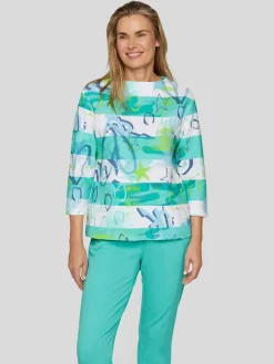 RABE Sweatshirts & Sweatjacken<Damen Sweatshirt grün gemustert