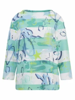 RABE Sweatshirts & Sweatjacken<Damen Sweatshirt grün gemustert