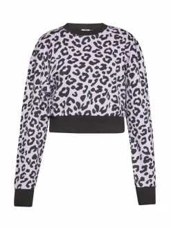 MyMo Sweatshirts & Sweatjacken<Damen Sweatshirt lila gemustert