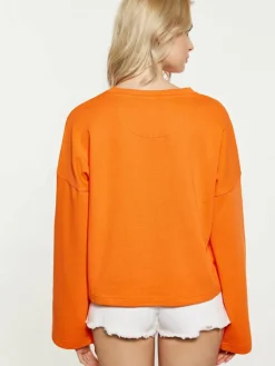 IZIA Sweatshirts & Sweatjacken<Damen Sweatshirt orange uni