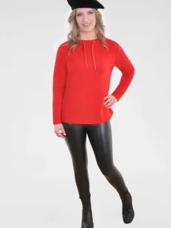 Navigazione Sweatshirts & Sweatjacken<Damen Sweatshirt rot uni