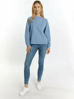 Usha Sweatshirts & Sweatjacken<Damen Sweatshirt blau uni