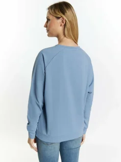 Usha Sweatshirts & Sweatjacken<Damen Sweatshirt blau uni