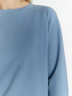 Usha Sweatshirts & Sweatjacken<Damen Sweatshirt blau uni