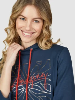 Navigazione Sweatshirts & Sweatjacken<Damen Sweatshirt blau bedruckt