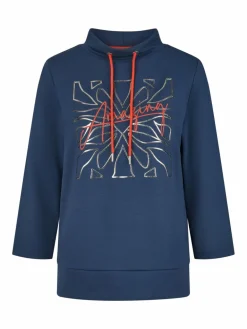 Navigazione Sweatshirts & Sweatjacken<Damen Sweatshirt blau bedruckt