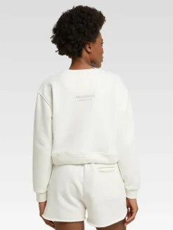 Carlo Colucci Sweatshirts & Sweatjacken<Damen Sweatshirt - De Bacco weiß gemustert