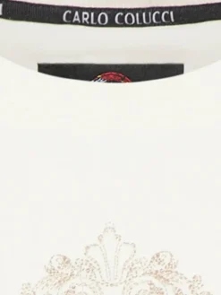 Carlo Colucci Sweatshirts & Sweatjacken<Damen Sweatshirt - De Bacco weiß gemustert