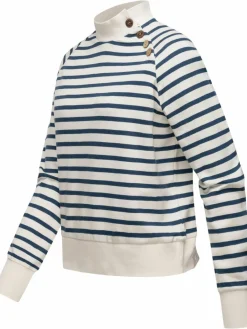 Ragwear Sweatshirts & Sweatjacken<Damen Sweatshirt - Majjorka weiß gestreift