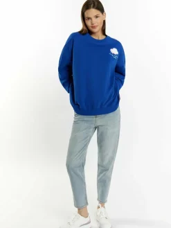 Damen MyMo Sweatshirts & Sweatjacken>Damen Sweatshirt mit Applikation