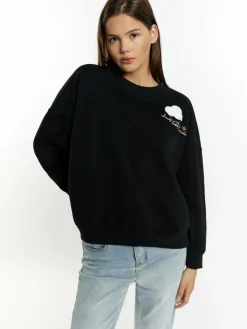 Damen MyMo Sweatshirts & Sweatjacken>Damen Sweatshirt mit Applikation