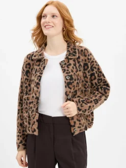 Rino & Pelle Jacken & Westen<Damen Teddyfell-Jacke - Bubbly braun schwarz gemustert