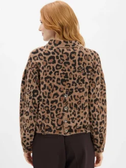 Rino & Pelle Jacken & Westen<Damen Teddyfell-Jacke - Bubbly braun schwarz gemustert