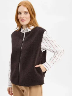 Damen Marie Lund Collection Jacken & Westen>Damen Teddyfell-Weste