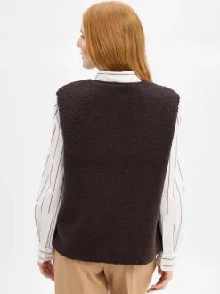 Damen Marie Lund Collection Jacken & Westen>Damen Teddyfell-Weste