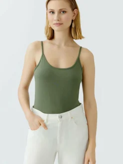 Oui Shirts & Tops<Damen Top oliv uni