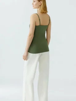 Oui Shirts & Tops<Damen Top oliv uni