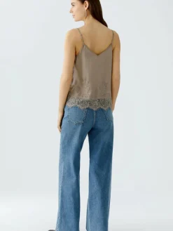 Oui Shirts & Tops<Damen Top beige uni