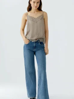 Oui Shirts & Tops<Damen Top beige uni