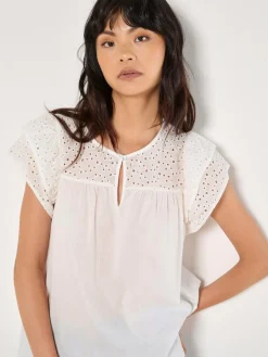 Apricot Blusen<Damen Top weiß uni