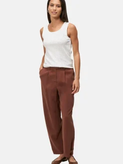 zero Shirts & Tops<Damen Top beige weiß uni