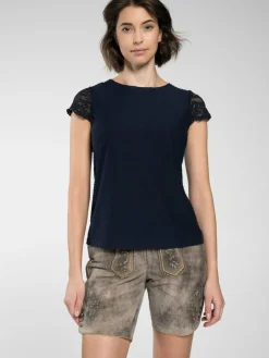 Spieth & Wenksy Blusen<Damen Trachtenblusen - Fanja blau gepunktet