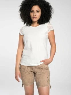 Spieth & Wenksy Blusen<Damen Trachtenblusen - Fanja weiß gepunktet