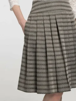 Spieth & Wenksy Röcke<Damen Trachtenrock - Babette taupe gestreift