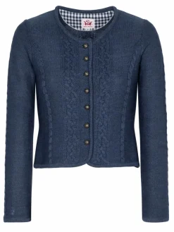 Spieth & Wenksy Pullover & Strickjacken<Damen Trachtenstrickjacke - Bonn blau uni
