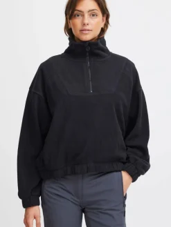 North Bend Sweatshirts & Sweatjacken<Damen Troyer schwarz uni