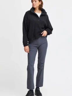 North Bend Sweatshirts & Sweatjacken<Damen Troyer schwarz uni