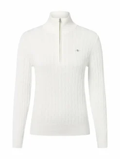 Gant Pullover & Strickjacken<Damen Troyer ecru strukturiert
