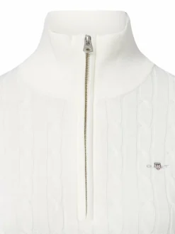 Gant Pullover & Strickjacken<Damen Troyer ecru strukturiert