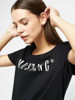 Mustang Shirts & Tops<Damen T-Shirt schwarz uni