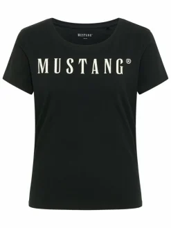 Mustang Shirts & Tops<Damen T-Shirt schwarz uni