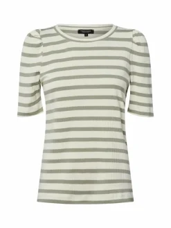 Marie Lund Shirts & Tops<Damen T-Shirt lind ecru gestreift