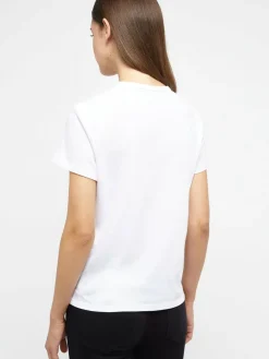 Mustang Shirts & Tops<Damen T-Shirt weiß uni