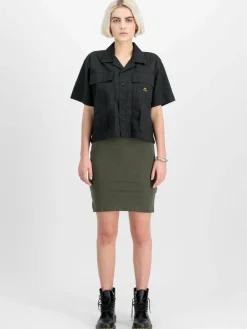 Alpha Industries Shirts & Tops<Damen T-Shirt schwarz uni