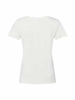 zero Shirts & Tops<Damen T-Shirt ecru beige bedruckt