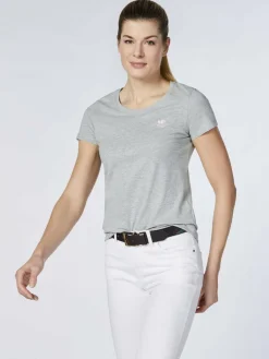 Polo Sylt Shirts & Tops<Damen T-Shirt hellgrau grau uni